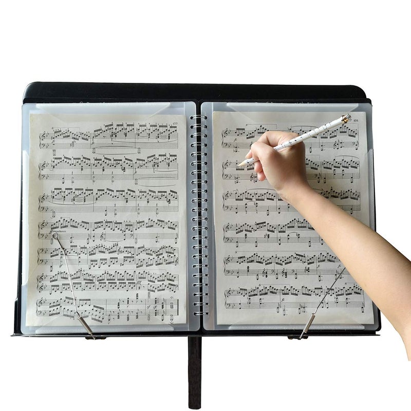 KingPoint Music Sheet File Paper Storage Folder Creative Change Spectrum Folder A4 Letter Size Double Side Sheet Music Folder File for Holding Sheet Music and Files Etc (Black) - Image 4